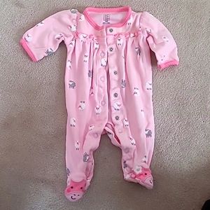 Just One You Newborn Baby Lambs Button Up Footie Pajama
